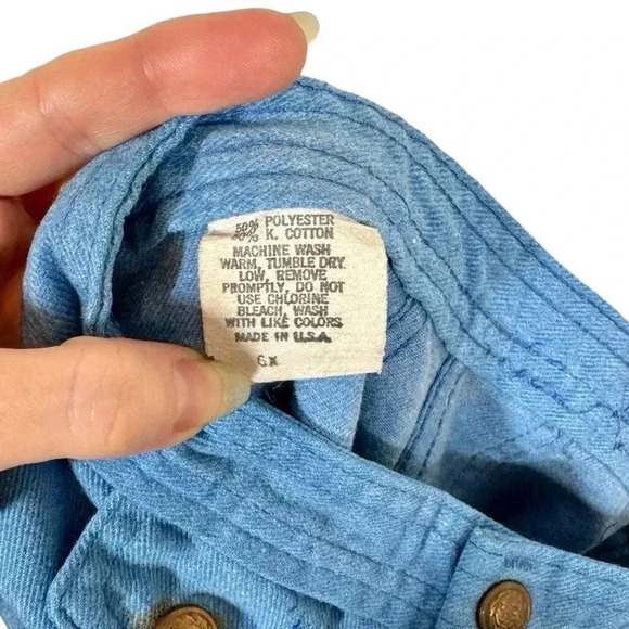 True Vintage 70s 2Pc:Luv It High Waist Bell Bottom Jeans+Health-tex Daisy Shorts - Picture 6 of 10